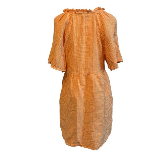 OLD NAVY Dress M Orange Blossom Mini Gauzy Short Sleeve Cotton Summer Casual - Picture 4 of 12